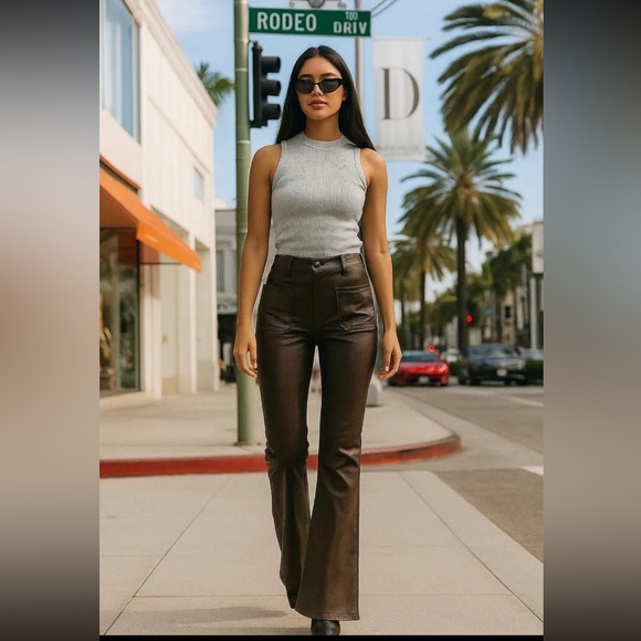 Kut from the Kloth Pants - KUT FROM THE KLOTH STELLA COATED HIGH RISE FLAIR